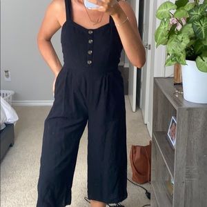 BLACK JUMPER - AMERICAN EAGLE - WIDE LEG CROP